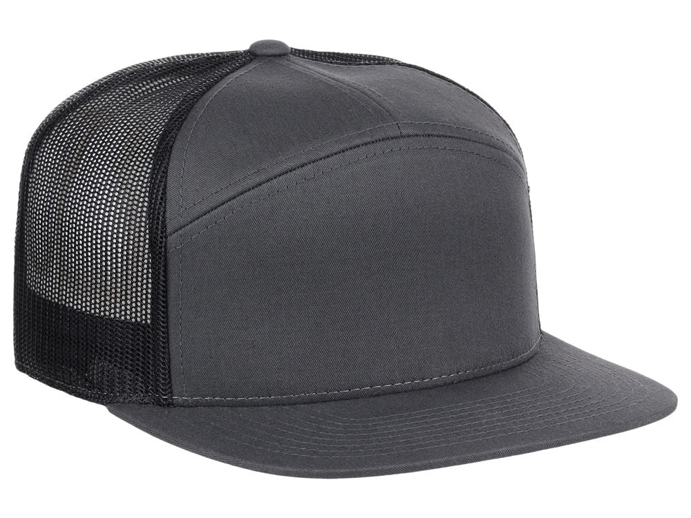 168 7 Panel Trucker - Charcoal/Black