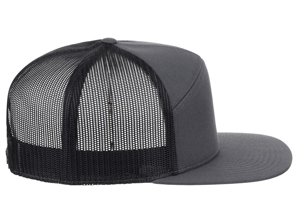 168 7 Panel Trucker - Charcoal/Black