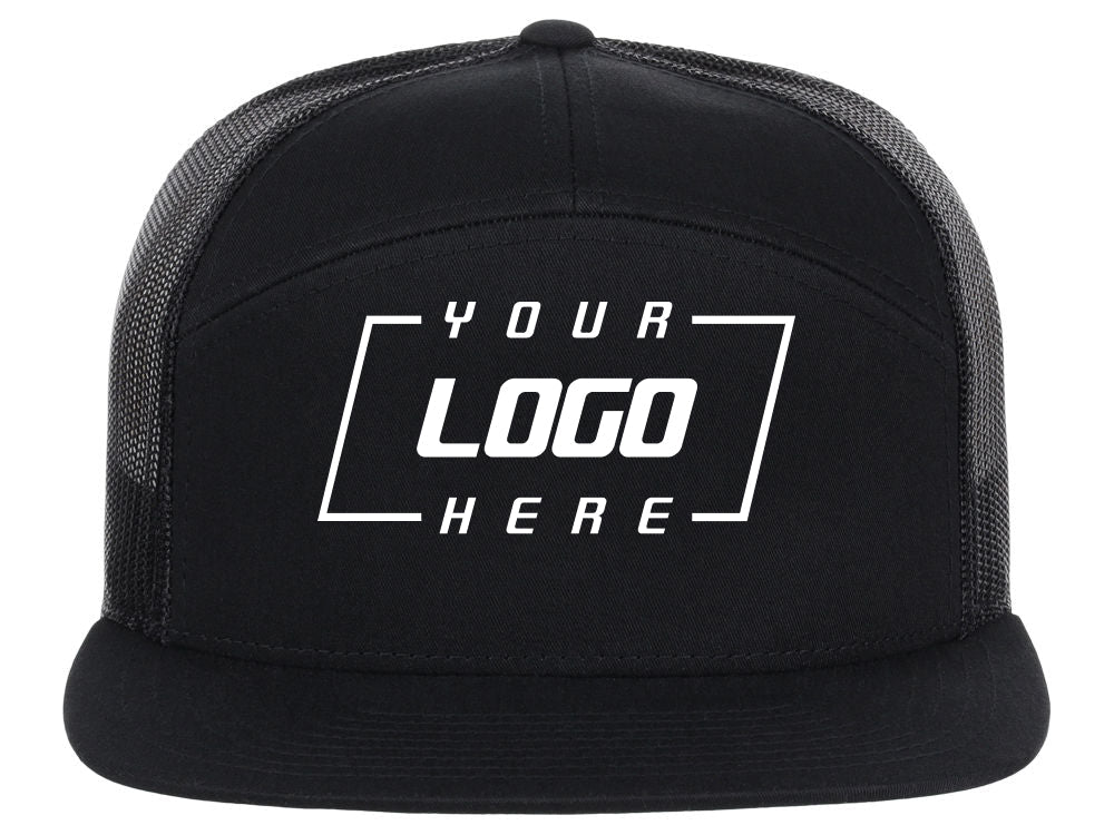 168 7 Panel Trucker - Black