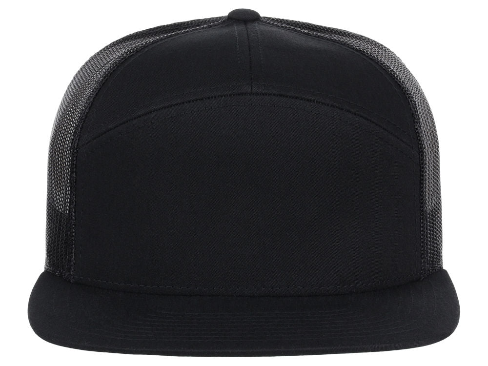 168 7 Panel Trucker - Black