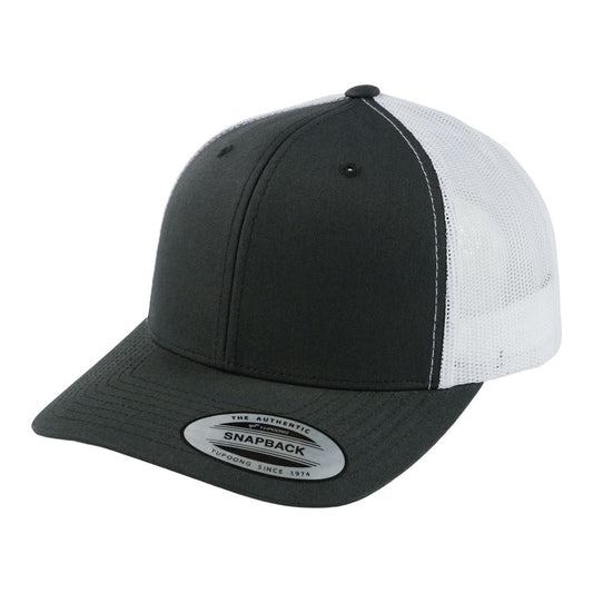 Retro 2-Tone Trucker - Charcoal/White