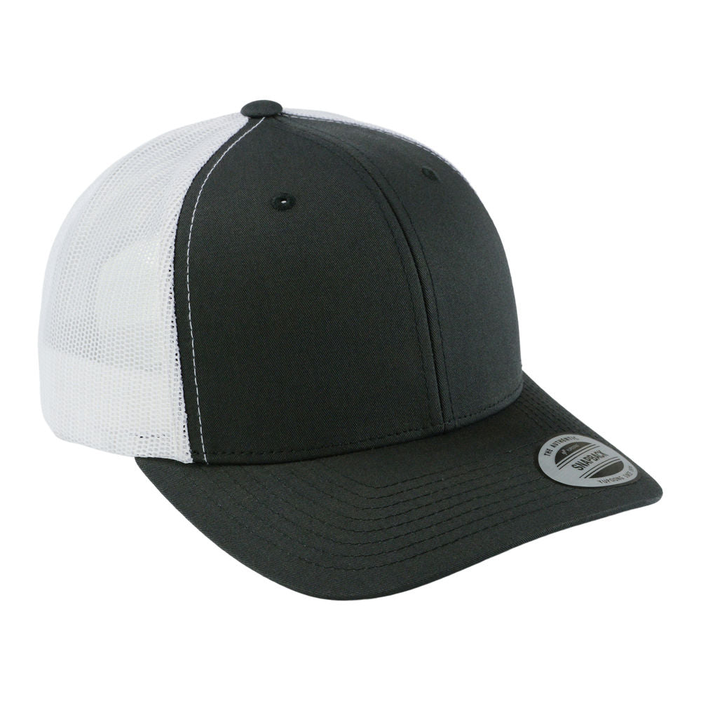Retro 2-Tone Trucker - Charcoal/White