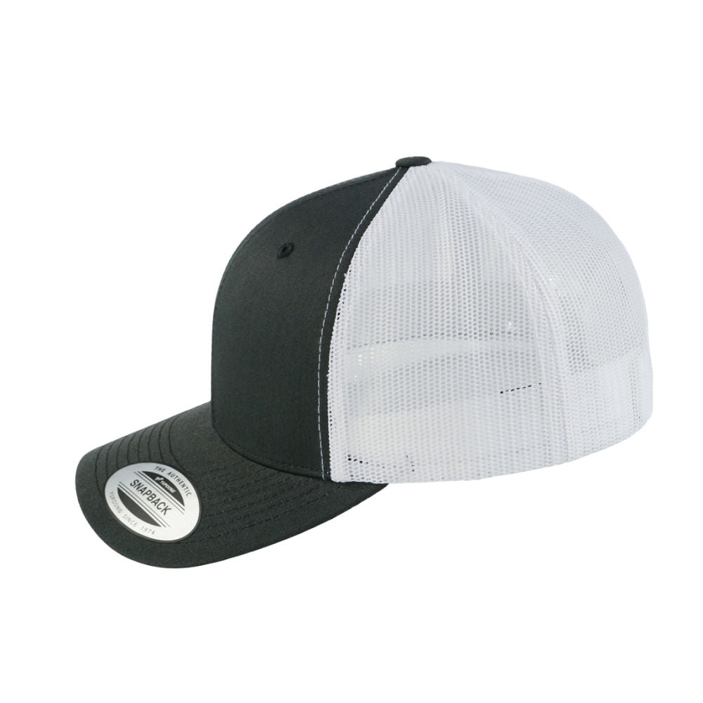 Retro 2-Tone Trucker - Charcoal/White