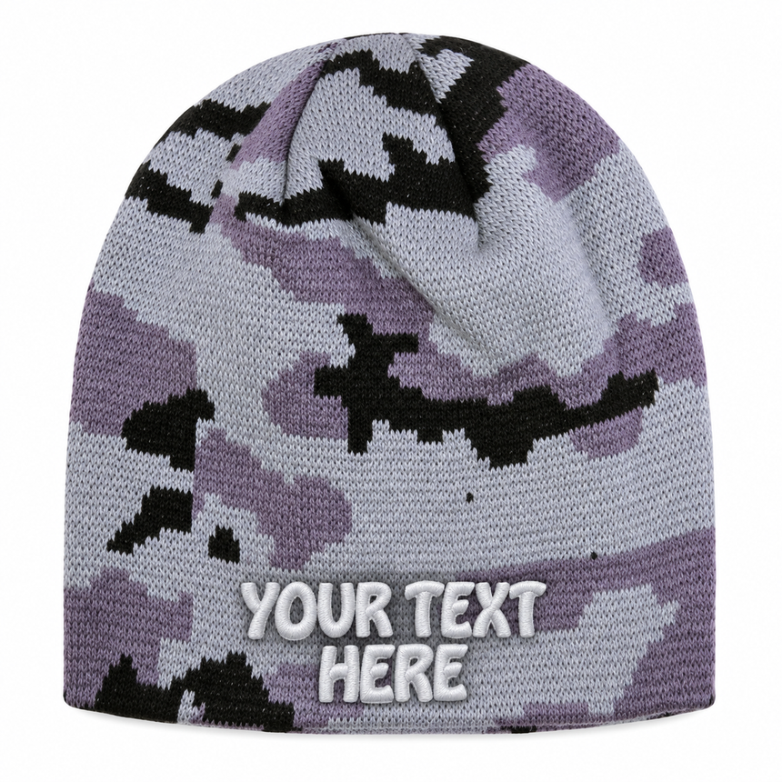 Decky 8031 Camo Knit Beanie - City Camo
