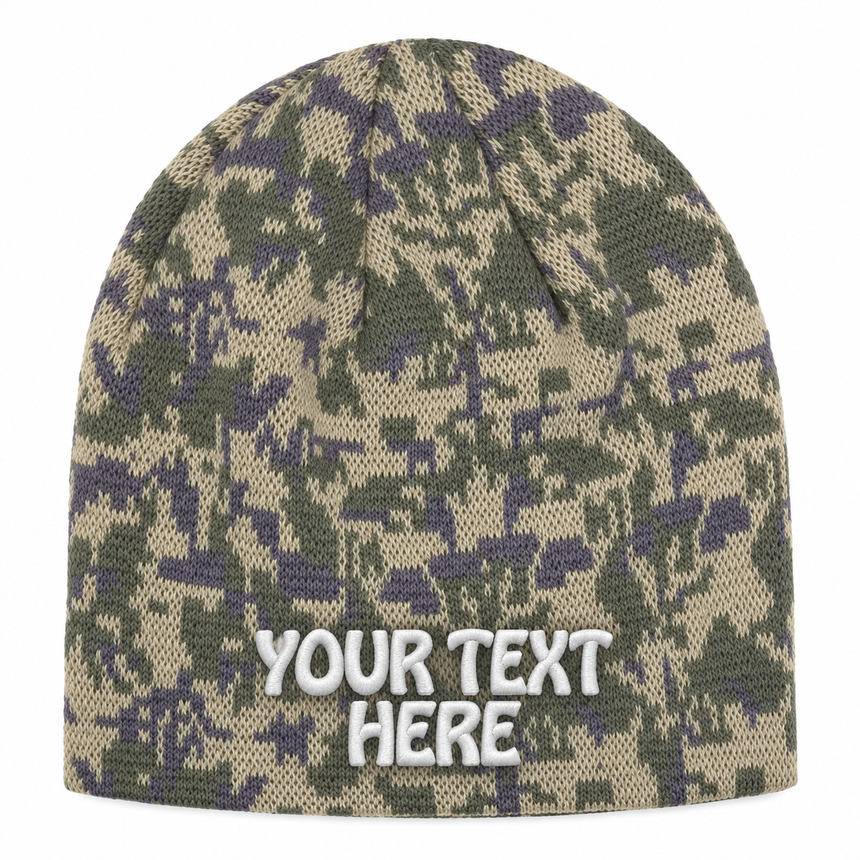 Decky 8031 Camo Knit Beanie - Digital Pixel Camo
