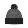 August Caps 8458 Pom Pom Beanie - Gray/Black