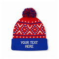 August Caps 8458 Pom Pom Beanie - American X