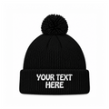 August Caps 8458 Pom Pom Beanie - Black