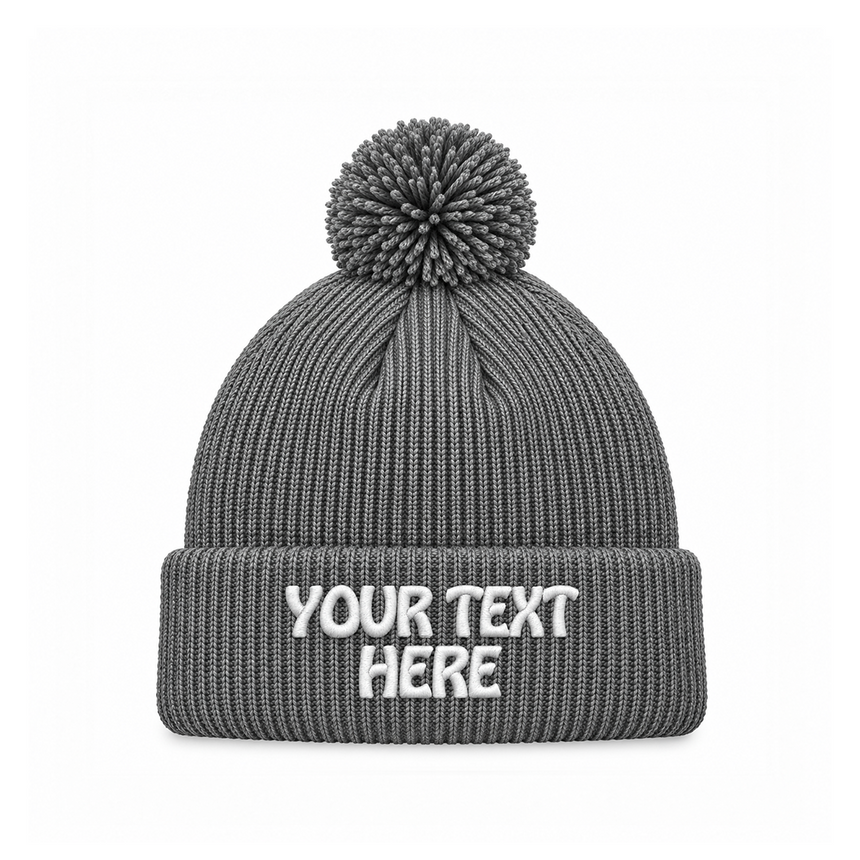 August Caps 8458 Pom Pom Beanie - Light Gray