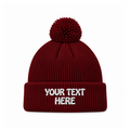 August Caps 8458 Pom Pom Beanie - Red