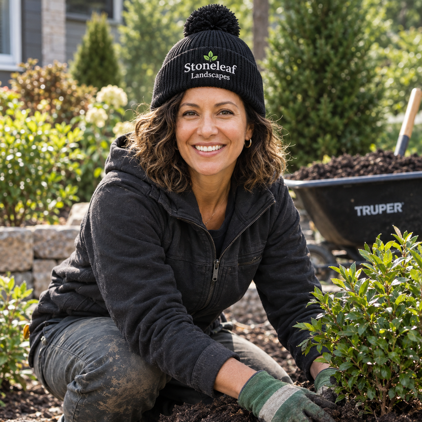 August Caps 8458 Pom Pom Beanie - Black