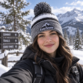 Sport-Tek STC21 Pom Pom Team Beanie - Iron Grey/ Black/ White
