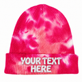 Decky 8031 Camo Knit Beanie - Tie Dye Hot Pink