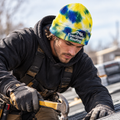 Decky 8031 Camo Knit Beanie - Tie Dye Yellow Blue
