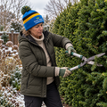 August Caps 8779 Multi-Stripe Pom Pom Beanie - Light Blue Yellow