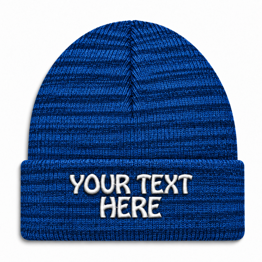 Port & Company CP90 Cuffed Knit Beanie - Heather Royal Blue