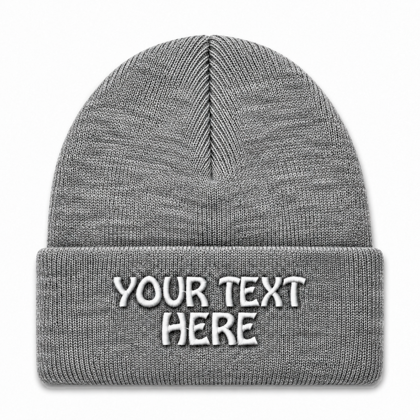 Port & Company CP90 Cuffed Knit Beanie - Light Gray
