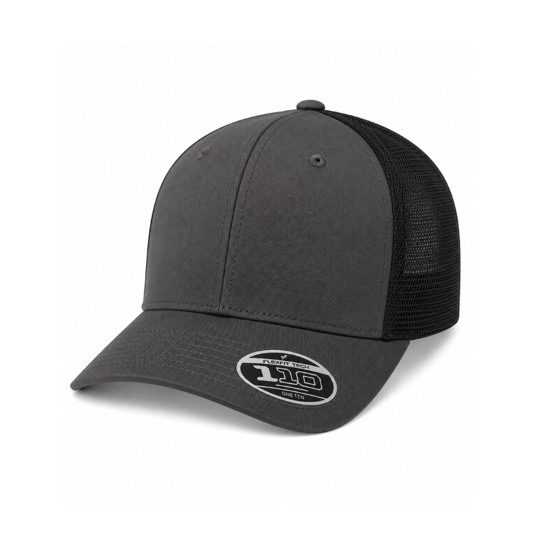 Flexfit 110M 110® Mesh-Back Cap - Charocal Black