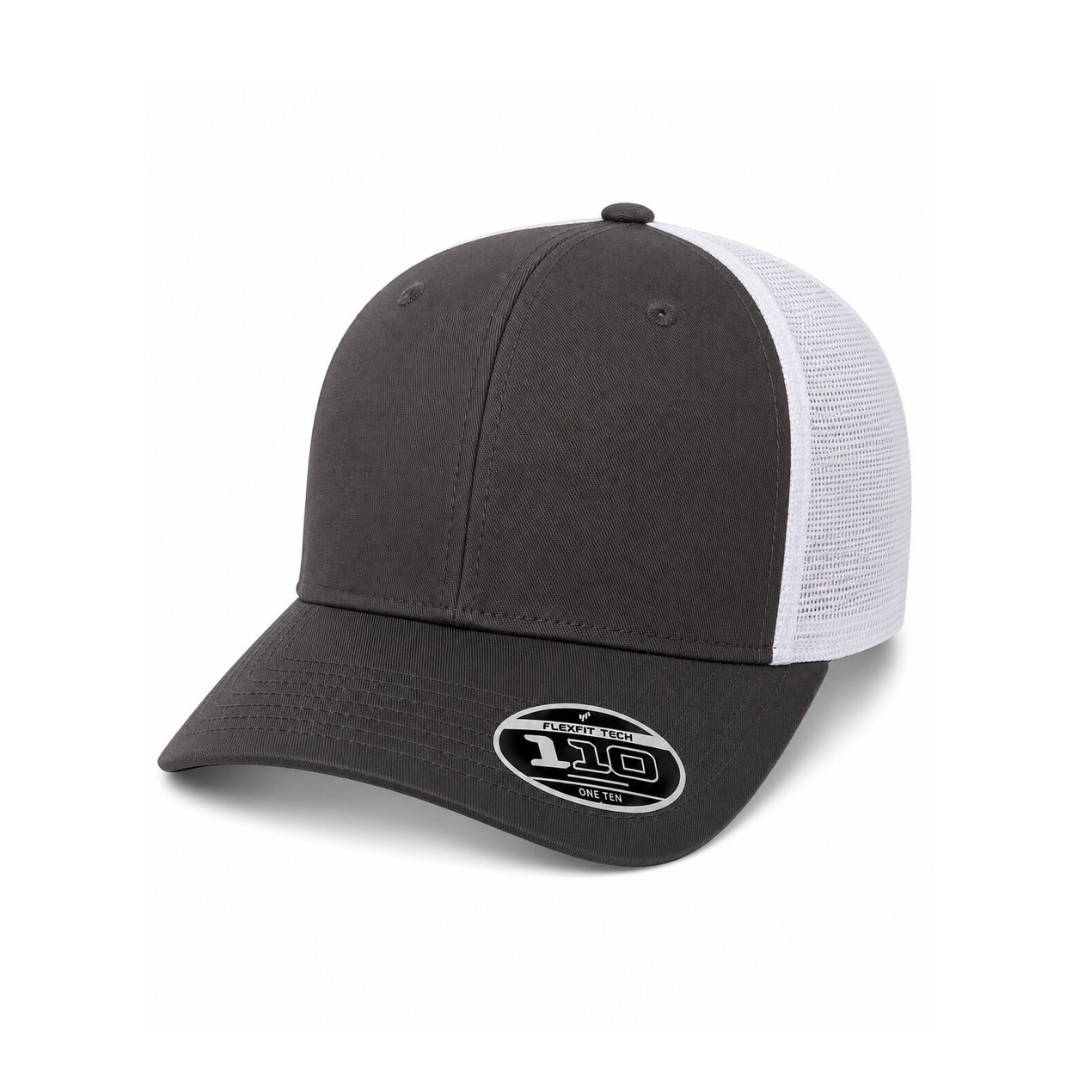 Flexfit 110M 110® Mesh-Back Cap - Charcoal/White