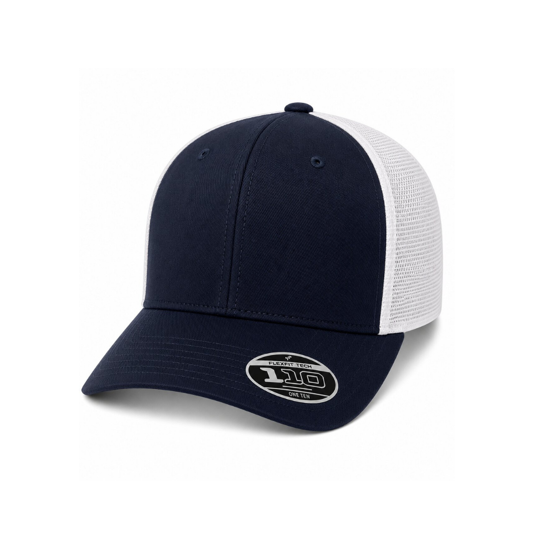 Flexfit 110M 110® Mesh-Back Cap - Navy/White