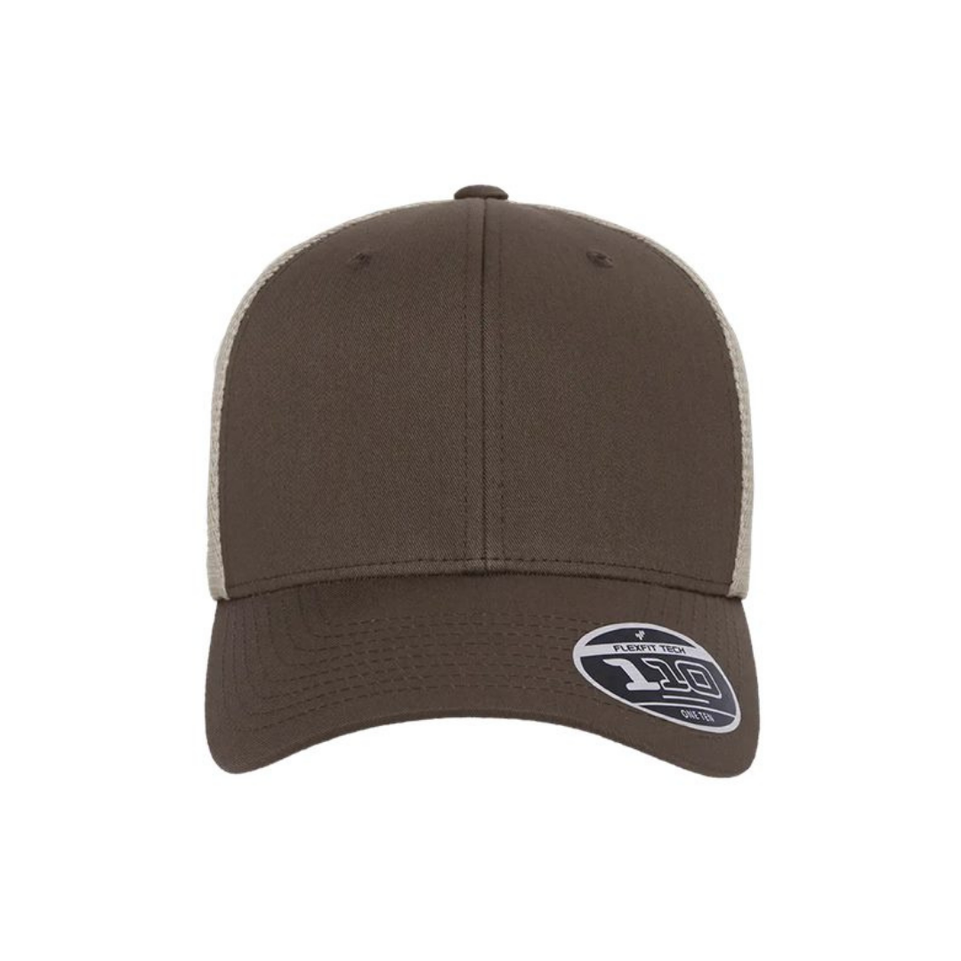 Flexfit 110M 110® Mesh-Back Cap - Brown/Khaki