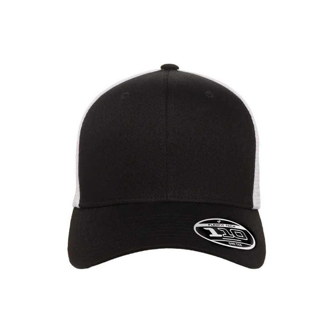 Flexfit 110M 110® Mesh-Back Cap - Black/White