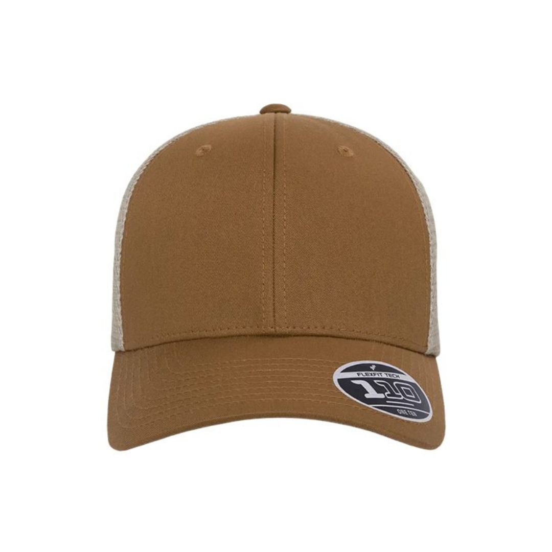 Flexfit 110M 110® Mesh-Back Cap - Caramel/Khaki