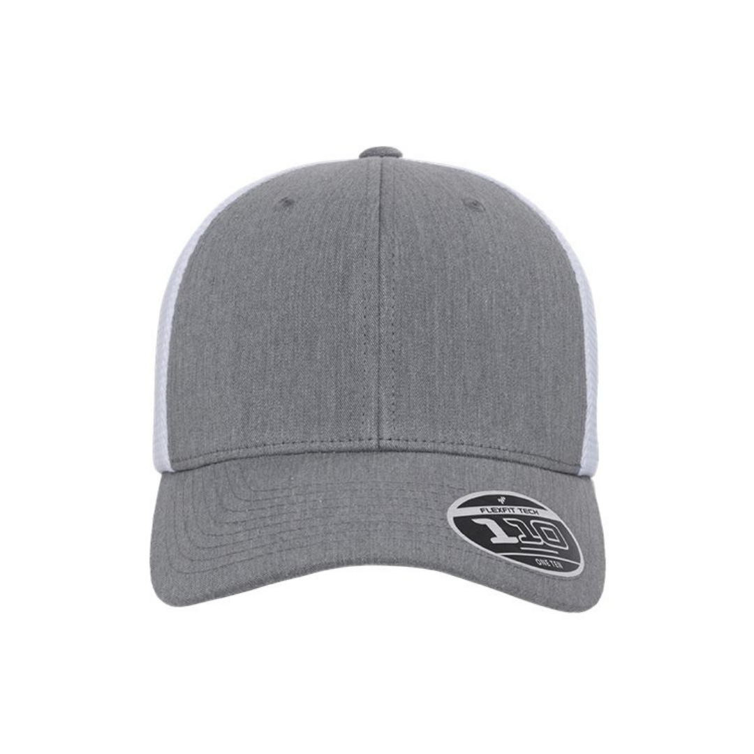 Flexfit 110M 110® Mesh-Back Cap - Heather Grey/White