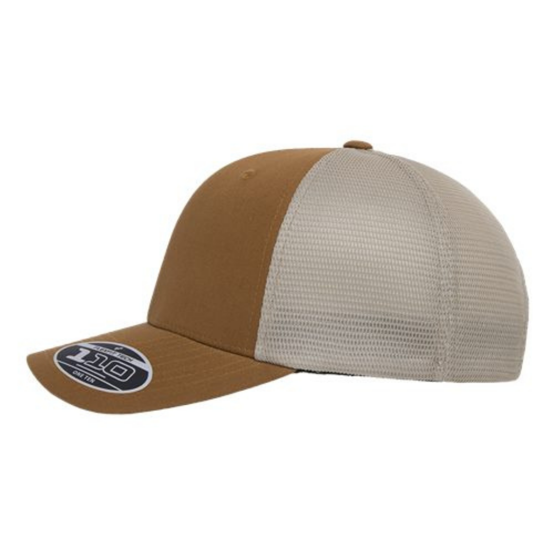 Flexfit 110M 110® Mesh-Back Cap - Caramel/Khaki