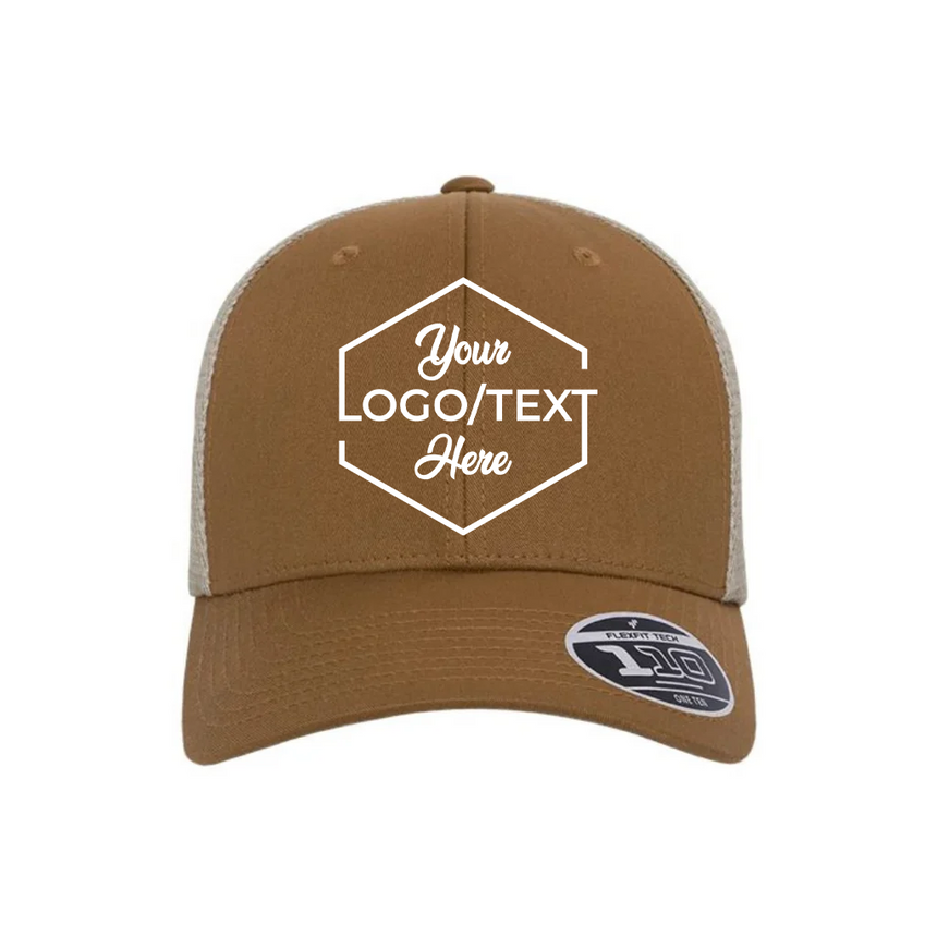 Flexfit 110M 110® Mesh-Back Cap - Caramel/Khaki
