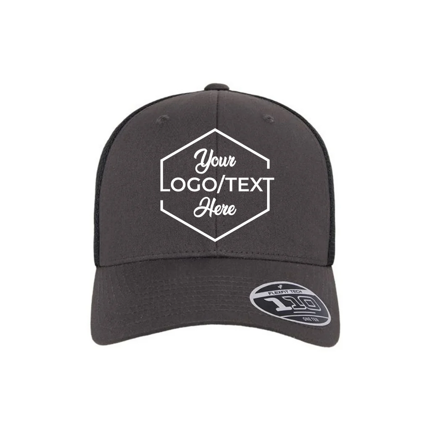 Flexfit 110M 110® Mesh-Back Cap - Charcoal/Black