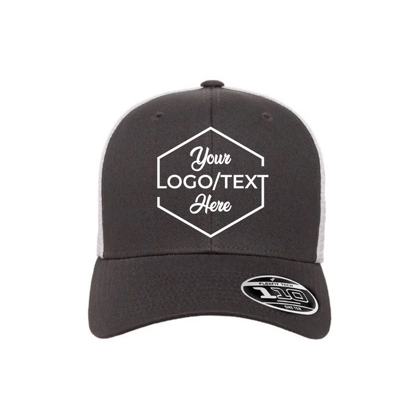 Flexfit 110M 110® Mesh-Back Cap - Charcoal/White
