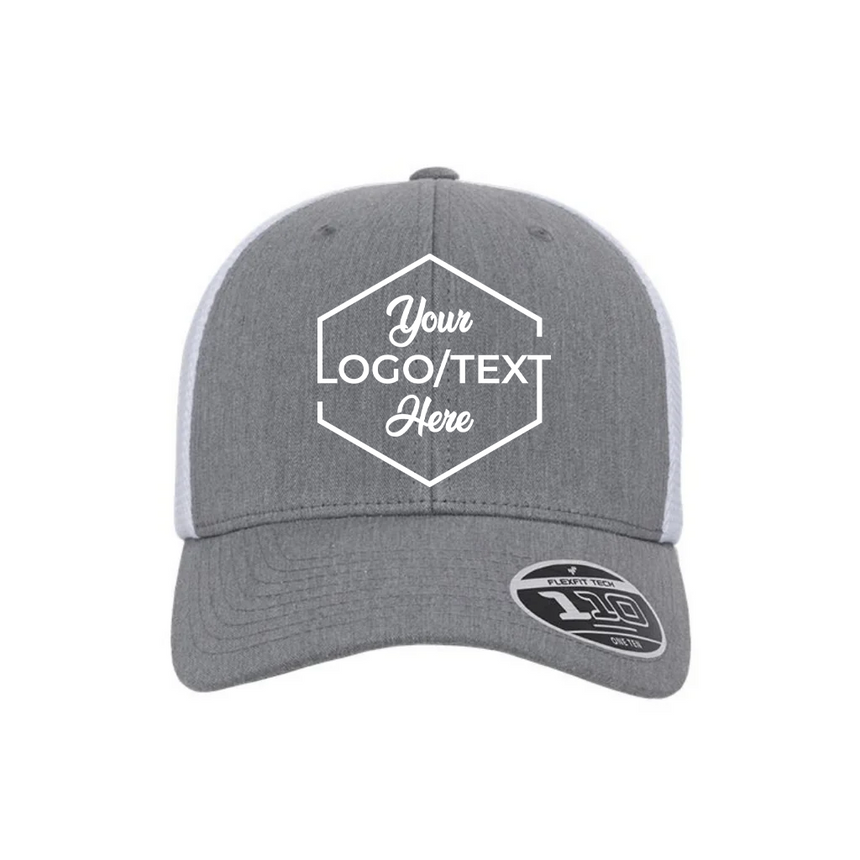 Flexfit 110M 110® Mesh-Back Cap - Heather Gray/White