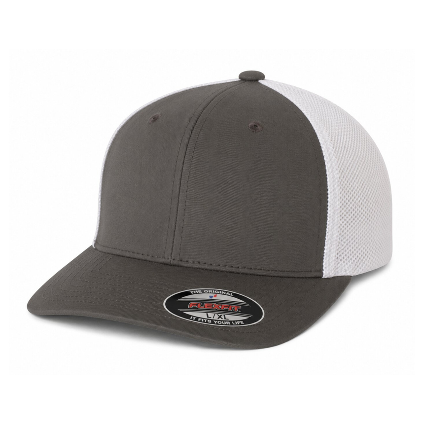 Flexfit 6511 Trucker Cap - Charcoal/White