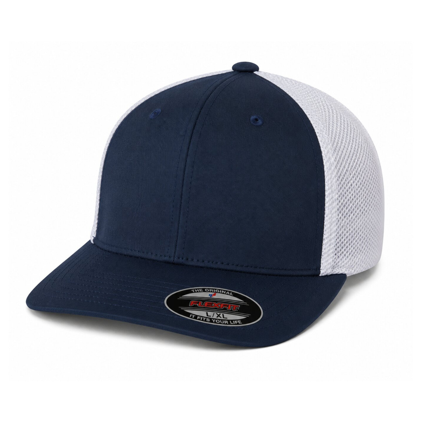 Flexfit 6511 Trucker Cap - Navy/White
