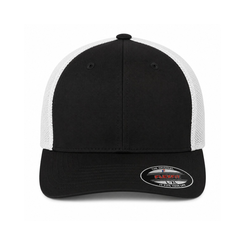 Flexfit 6511 Trucker Cap - Black/White