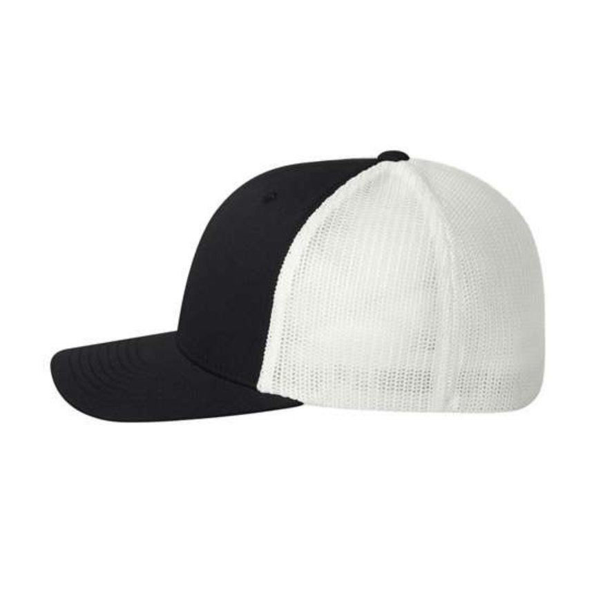 Flexfit 6511 Trucker Cap - Black/White