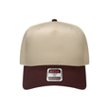 OTTO CAP® 5 Panel Mid Profile Baseball Cap - Khaki/Brown