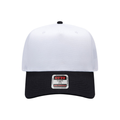 OTTO CAP® 5 Panel Mid Profile Baseball Cap - White/Black