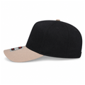 OTTO CAP® 5 Panel Mid Profile Baseball Cap - Black/Khaki