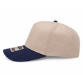 OTTO CAP® 5 Panel Mid Profile Baseball Cap - Khaki/Navy