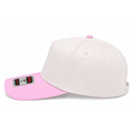 OTTO CAP® 5 Panel Mid Profile Baseball Cap - Natural/Pink