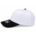 OTTO CAP® 5 Panel Mid Profile Baseball Cap - White/Black