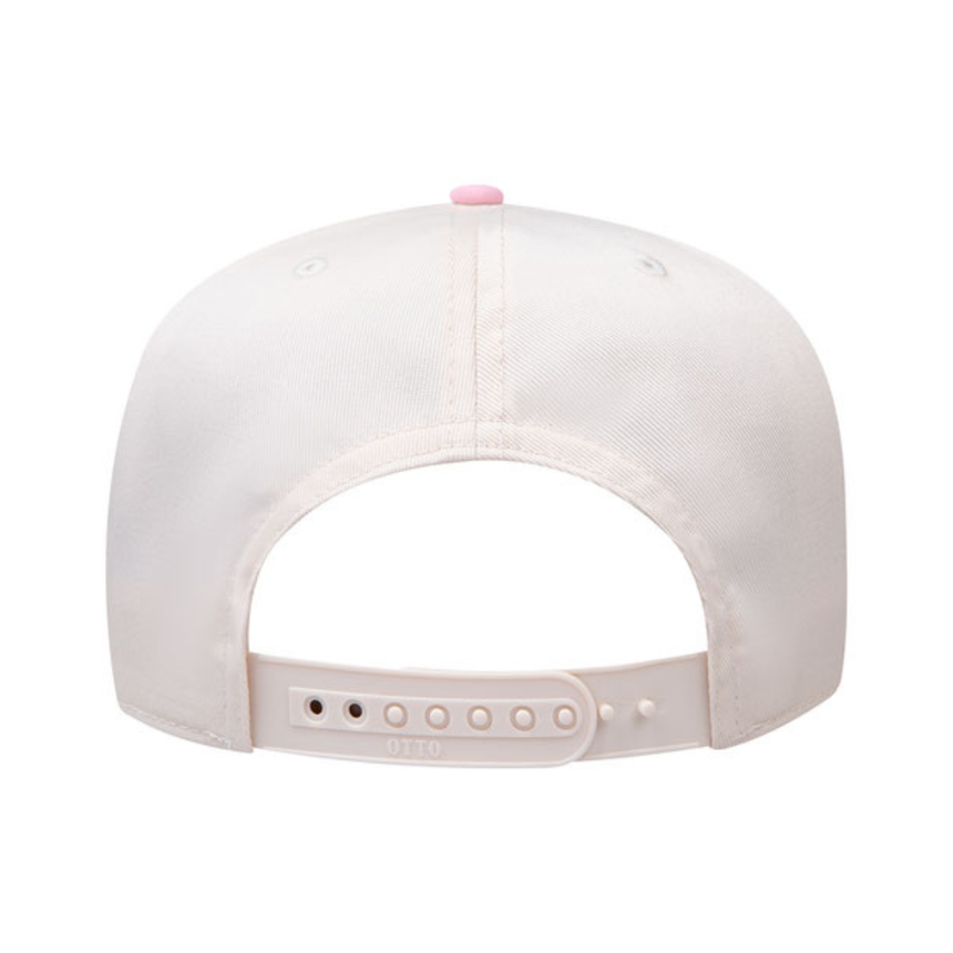 OTTO CAP® 5 Panel Mid Profile Baseball Cap - Natural/Pink