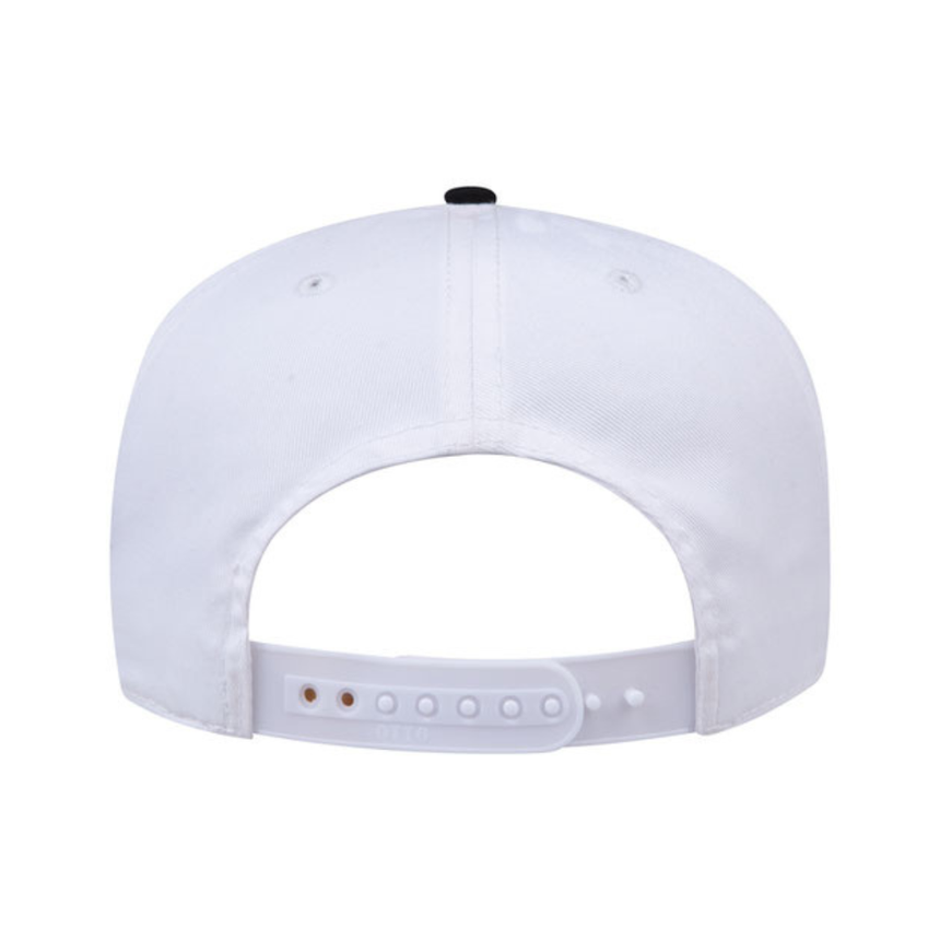 OTTO CAP® 5 Panel Mid Profile Baseball Cap - White/Black