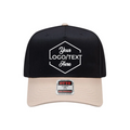 OTTO CAP® 5 Panel Mid Profile Baseball Cap - Black/Khaki