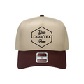 OTTO CAP® 5 Panel Mid Profile Baseball Cap - Khaki/Brown