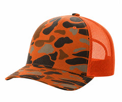 Blaze Duck Camo/Blaze Orange / OSFA / Embroidery