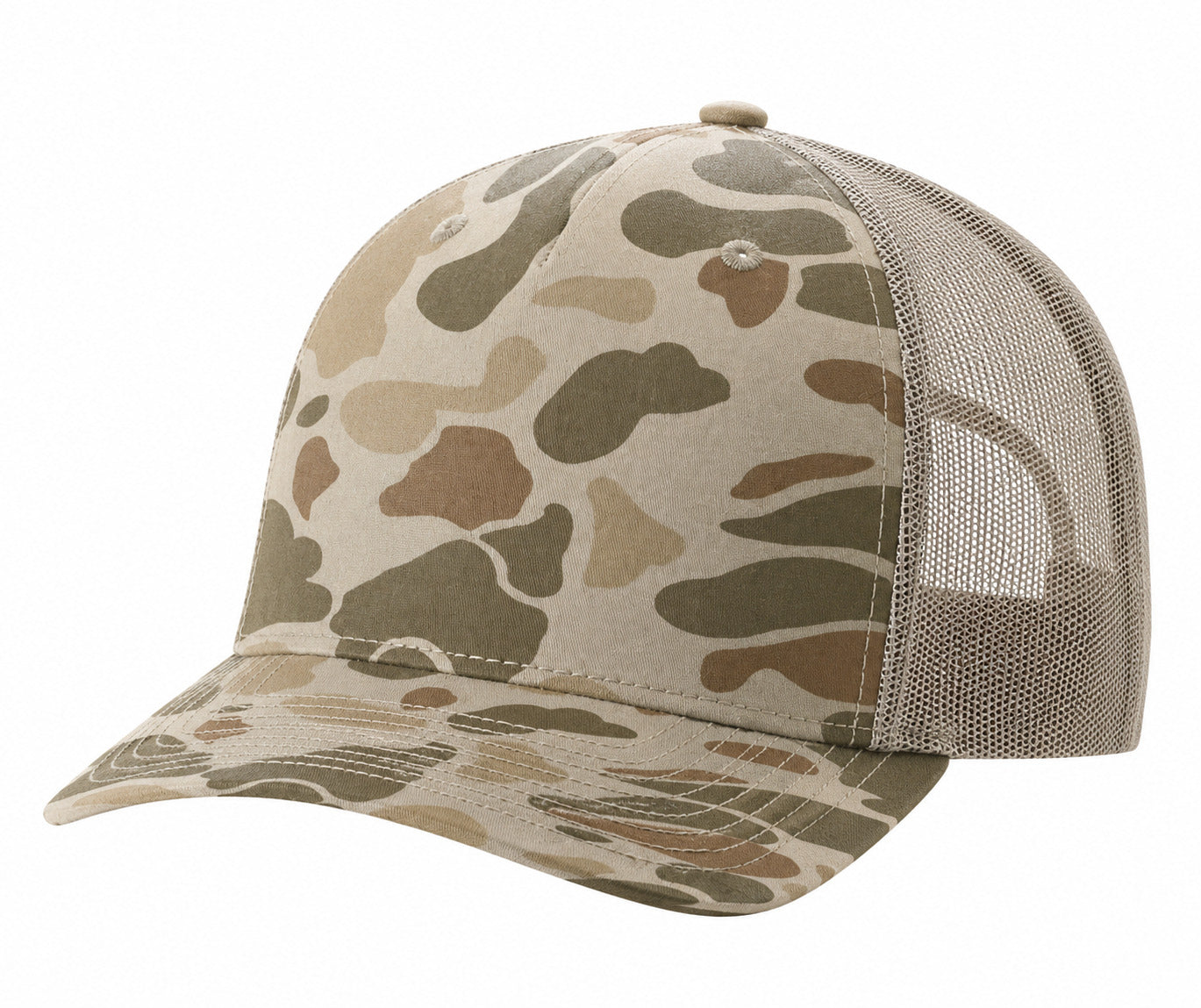 112-PFP - Trucker Snapback - Harvest Duck Camo/Light Tan