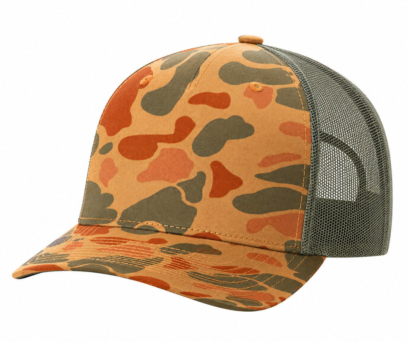 112-PFP - Trucker Snapback - Sienna Duck Camo/Loden